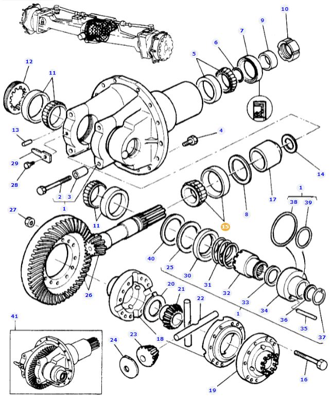 Front Axle Differential Bearing 70272800 - Image 2