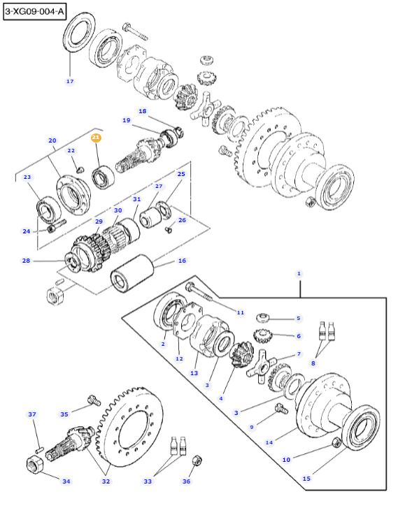 Rear Differential Bearing 1850090M92 - Image 2