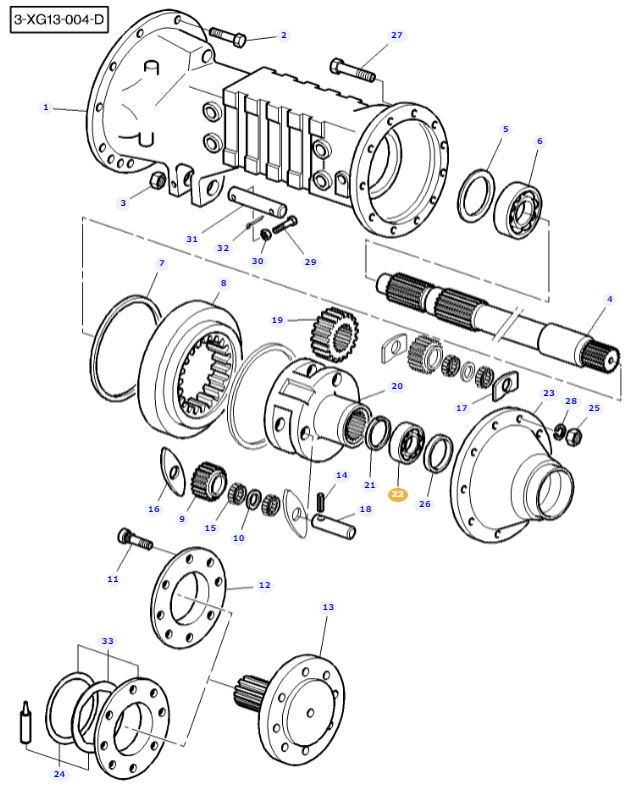 Rear Half Axle Bearing 1851392M91 - Image 2