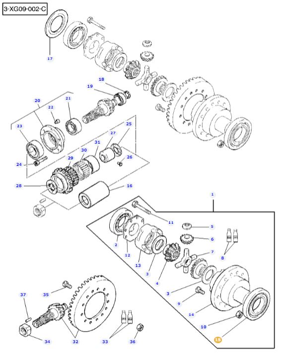 Rear Axle Bearing 1860503M93 - Image 2