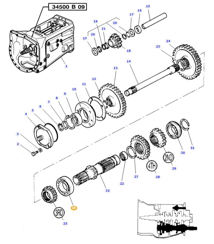 Transmission Bearing 195507M1 - Image 2