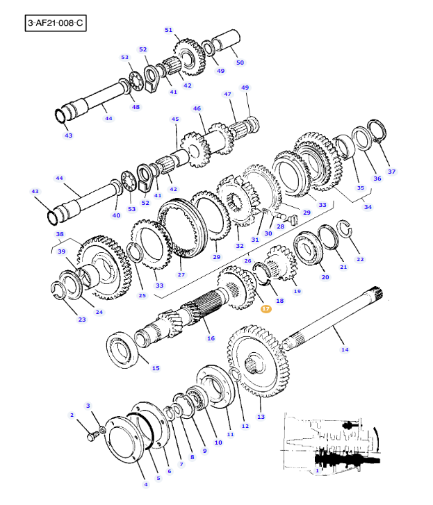 Transmission Gear 33 Teeth 1617923M3 - Image 2