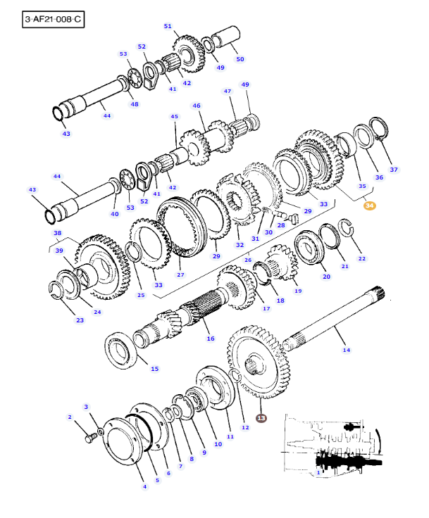 Forward/Reverse Synchro Gear 3612445M92 - Image 2