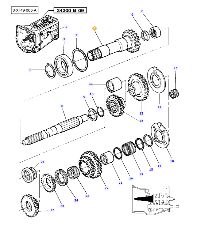 Input Pinion Shaft 3817578M1 - Image 2