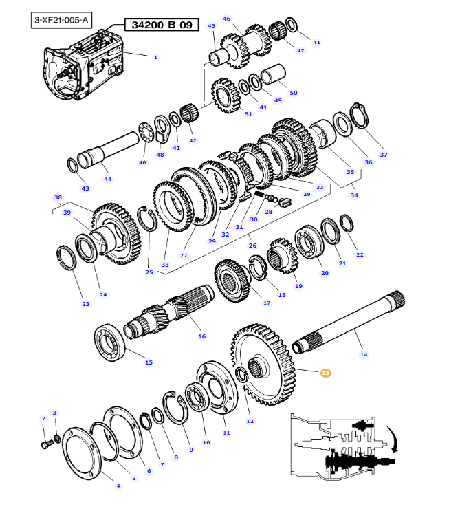 Gear 58T 3817579M1 - Image 2