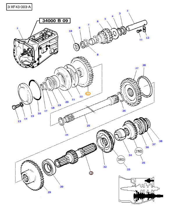 Gear 58T 3818862M1 - Image 2