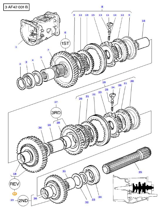 Transmission Reverse Gear 3698007M91 - Image 3