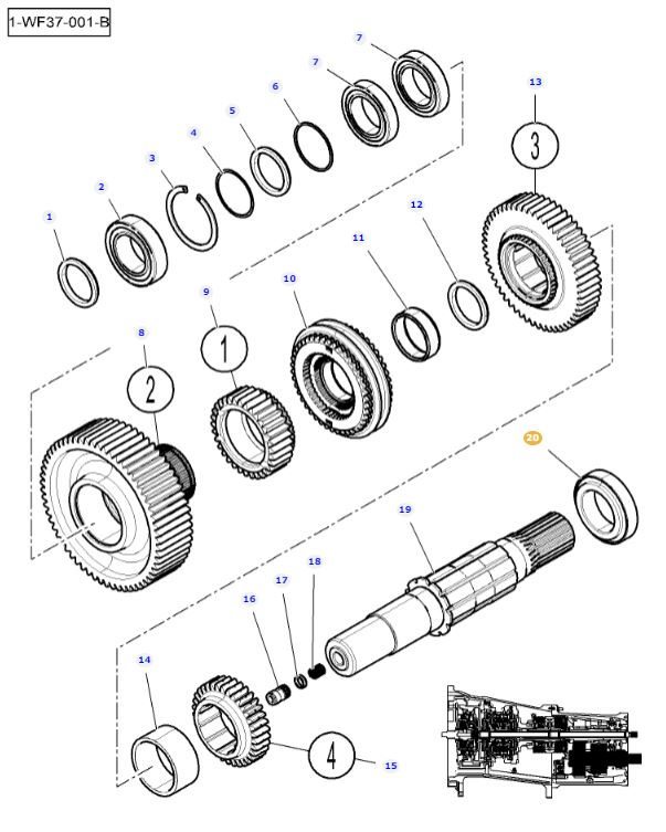 Output Shaft Bearing 3011419X91 - Image 2