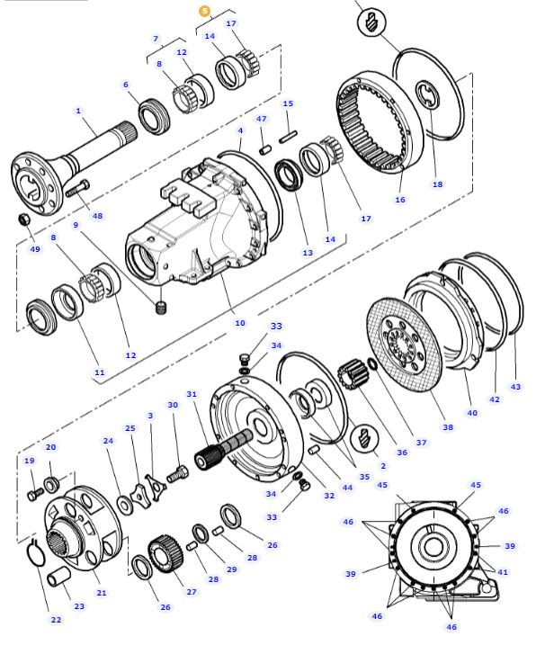 Rear Half Axle Bearing 3383709M1 - Image 2