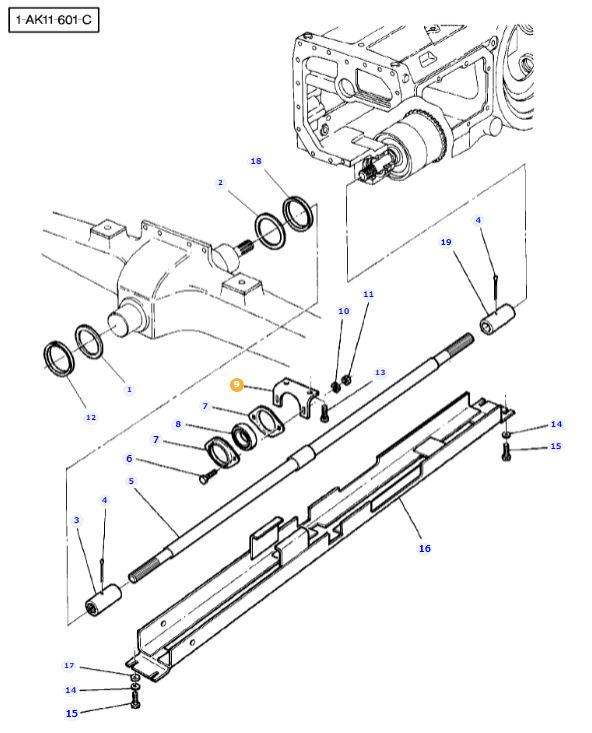 4WD Shaft Bearing Carrier 3386640M1 - Image 2