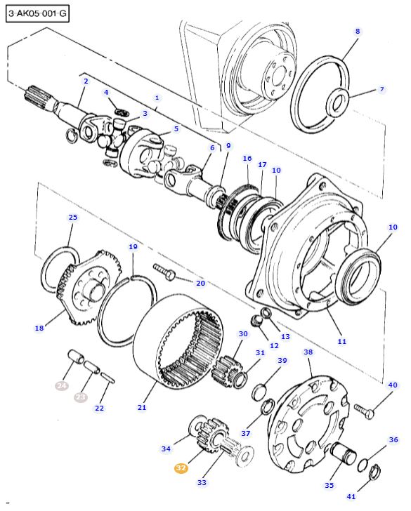 Outer Final Drive Gear 3426729M1 - Image 2