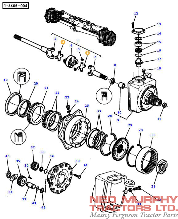 Front Axle Hardy Spicer 3427330M91 - Image 2