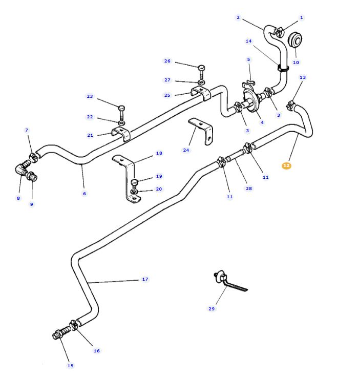 Cab Heater Hose - 3596234M1 - Image 2