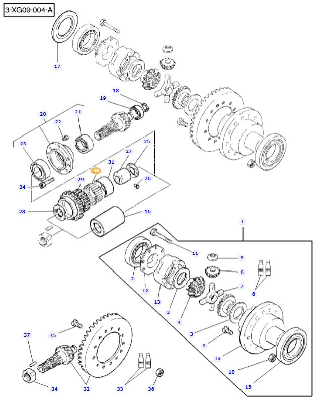 Rear Differential Bearing 3613762M1 - Image 2