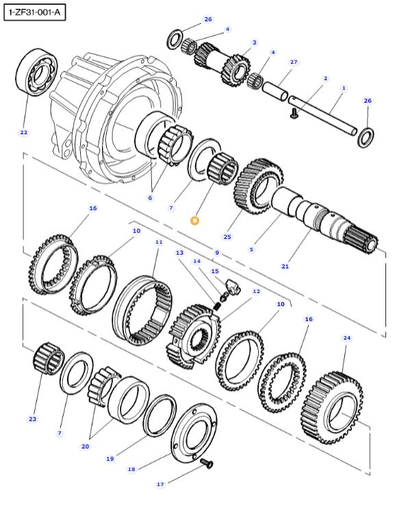 Dynashift Input Shaft Bearing 3619780M1 - Image 2