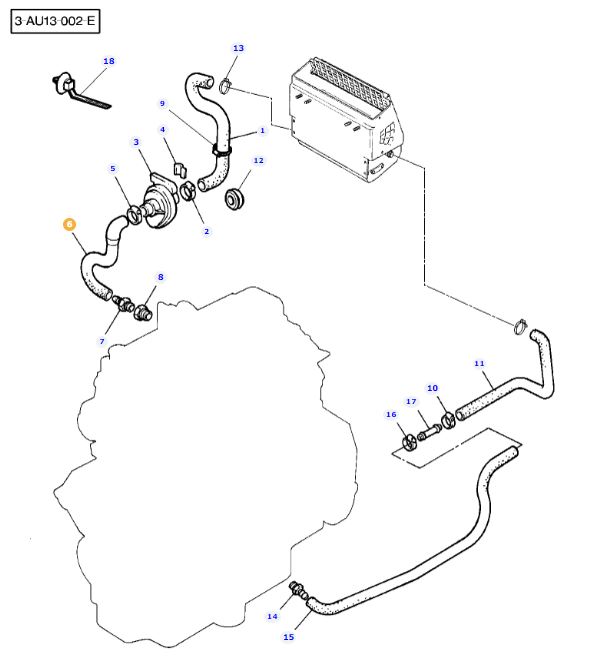 Cab Heater Hose 3701465M2 - Image 2