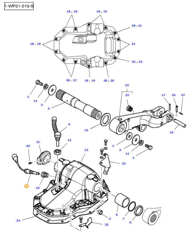 Linkage Height Sensor 3712728M4 - Image 2