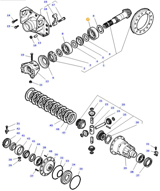 Carraro Differential Bearing V34057200 - Image 2