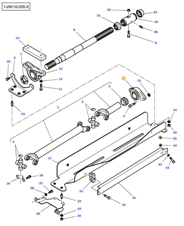 4WD Shaft Bearing Carrier 3789970M2 - Image 2