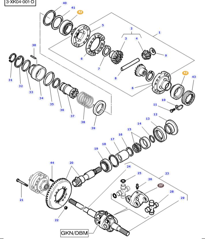 AGCO Front Differential Bearing ACP0644110 - Image 2