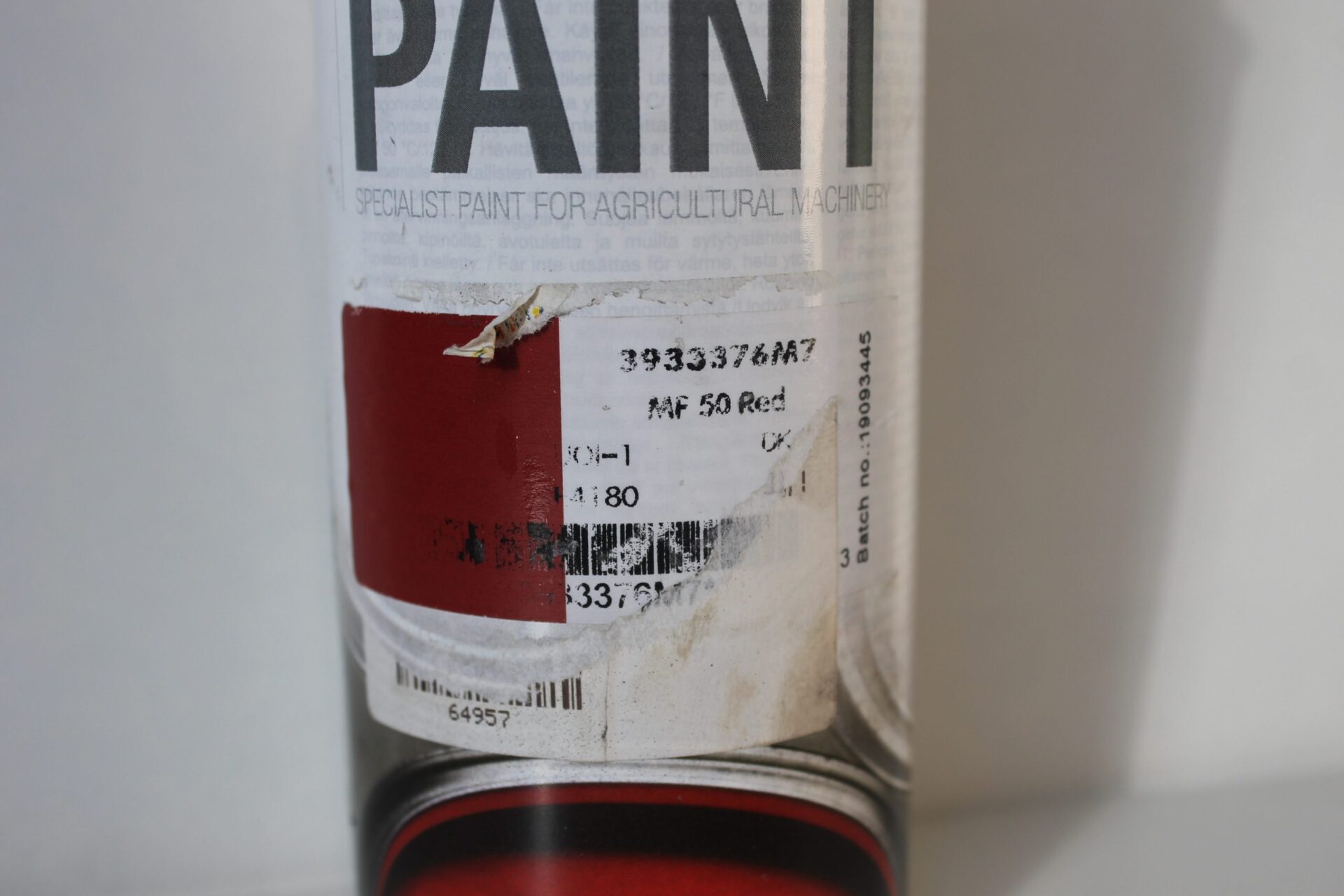 MF 50 Red Aerosol Paint 3933376M7 - Image 2