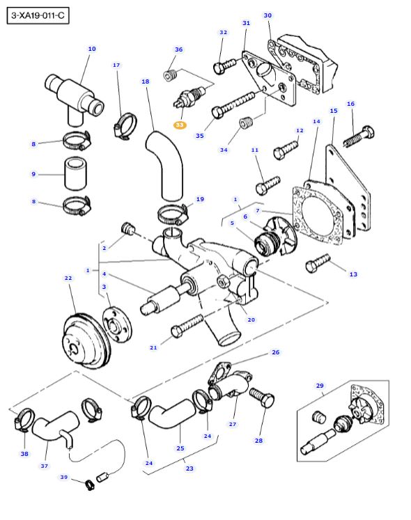 Engine Water Temperature Sensor 4222684M1 - Image 2