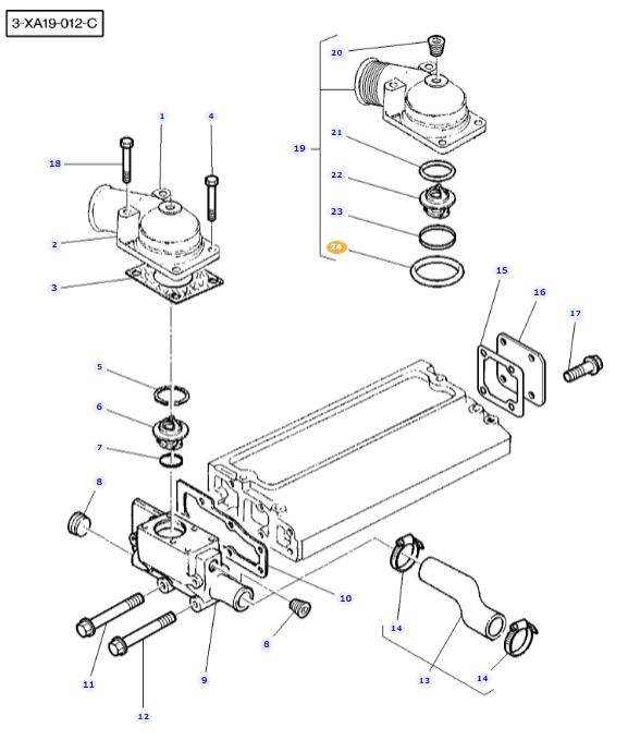 Thermostat Housing O-Ring 4223842M1 - Image 2