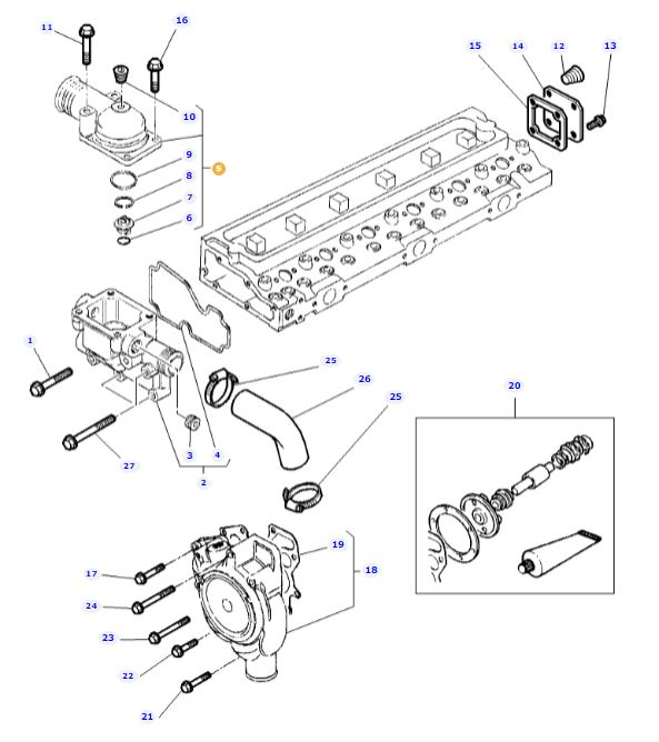 Top Thermostat Housing 4224636M91 - Image 3