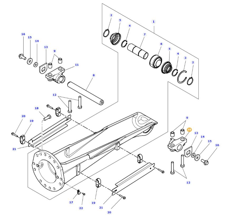 Suspended Axle Bearing Carrier 4390309M2 - Image 2