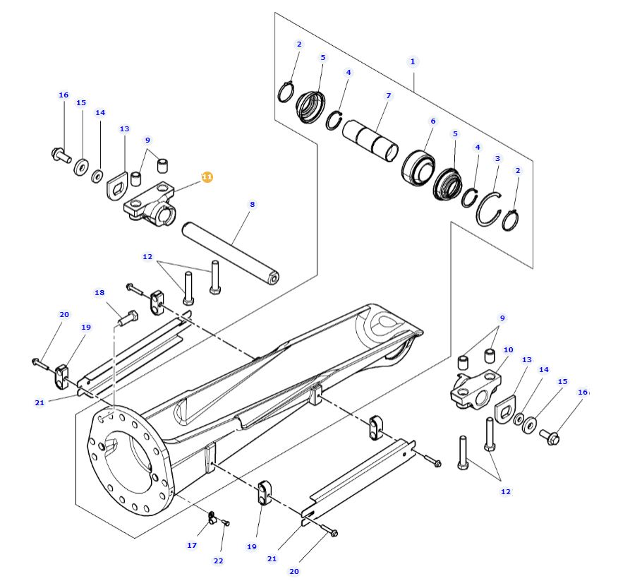 Suspended Axle Bearing Carrier 4390310M1 - Image 2