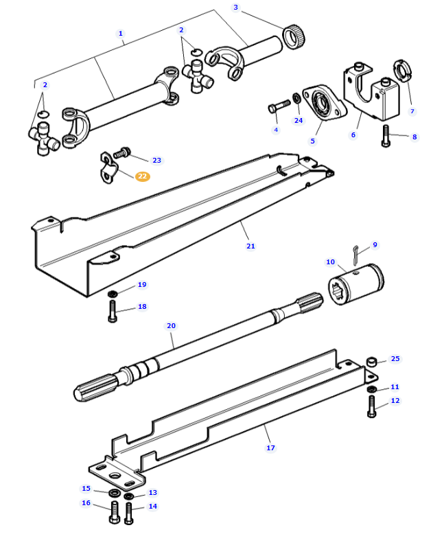 4WD Shaft Bridle Kit 3783586M1 - Image 2
