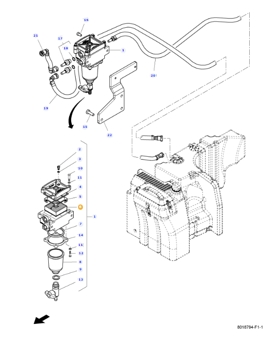 Water/Fuel Separator Filter F916200060010 - Image 3
