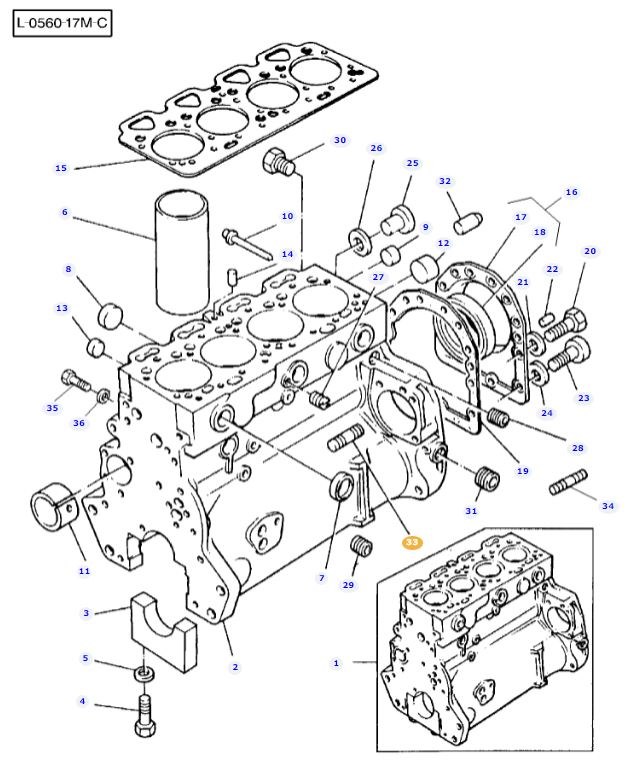 Engine Block Stud 731862M1 - Image 2