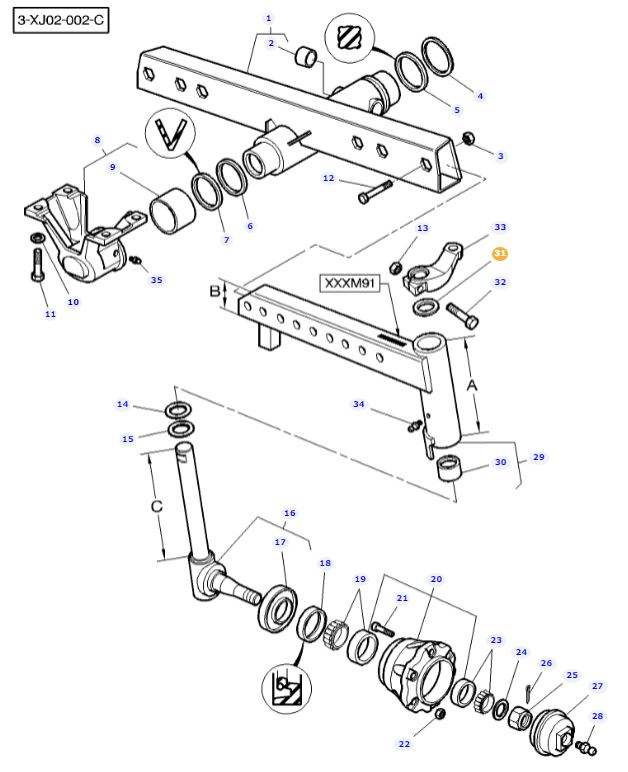 Steering Arm Seal 882262M1 - Image 2