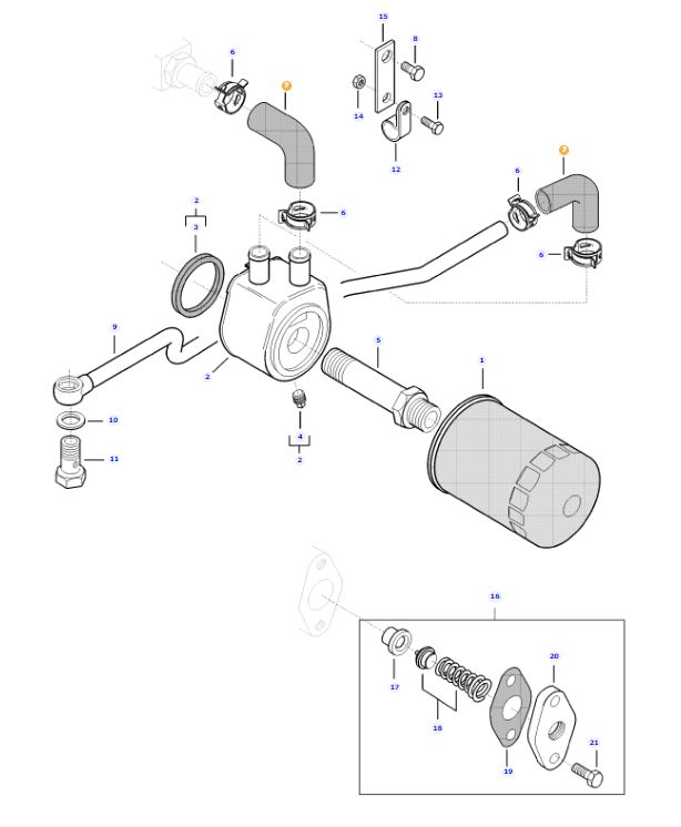 Oil Cooler Hose ACW7020690 - Image 2