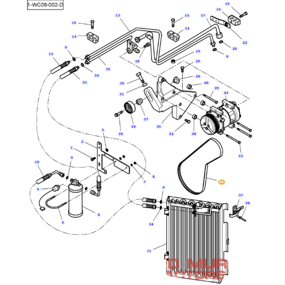 3787792M1, Air Conditioning Belt, Massey Ferguson Tractors, Ned Murphy Tractors Ltd.