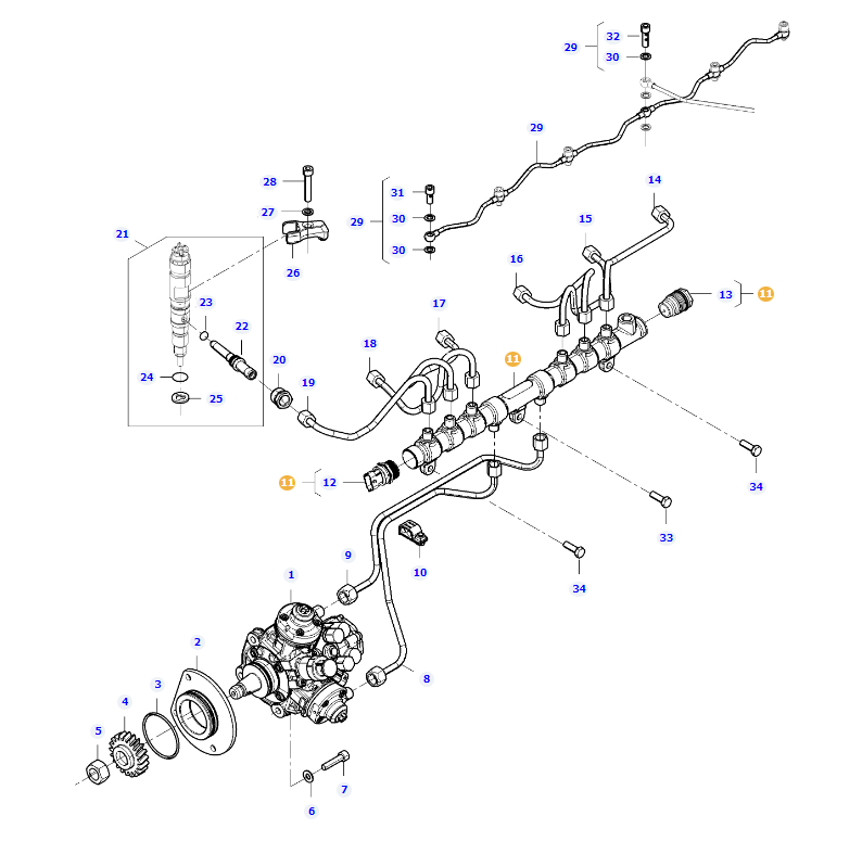 Fuel Injector Rail V837073584 - Image 2