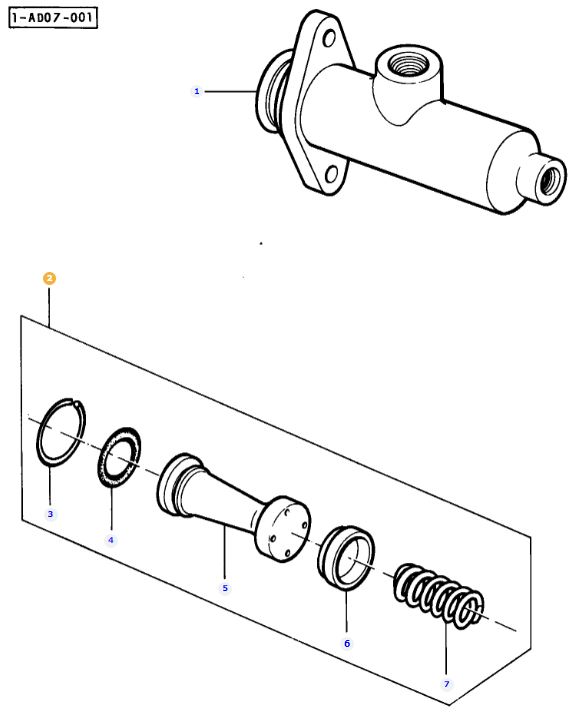 Clutch Master Cylinder Repair Kit 1642034M91 - Image 2