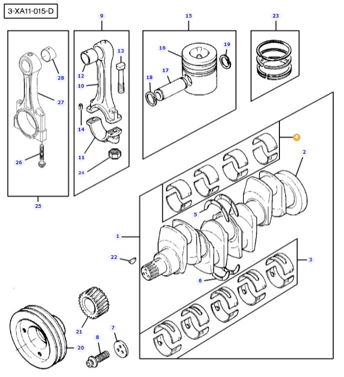 Crankshaft Bearing 4225063M91 - Image 2