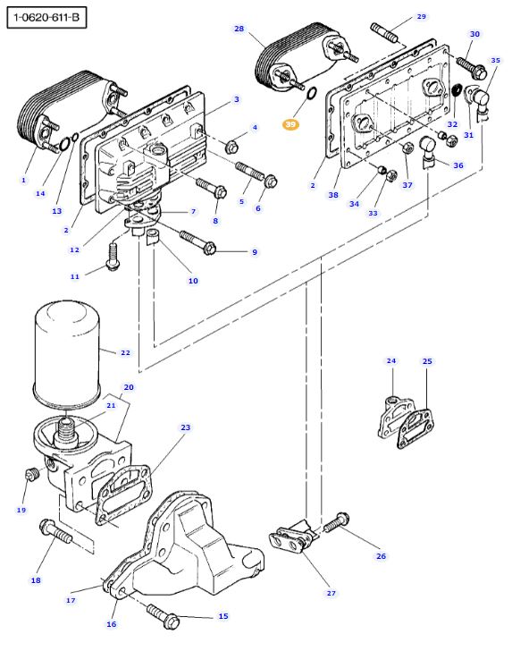 Engine Oil Cooler O-Ring 4222507M1 - Image 2