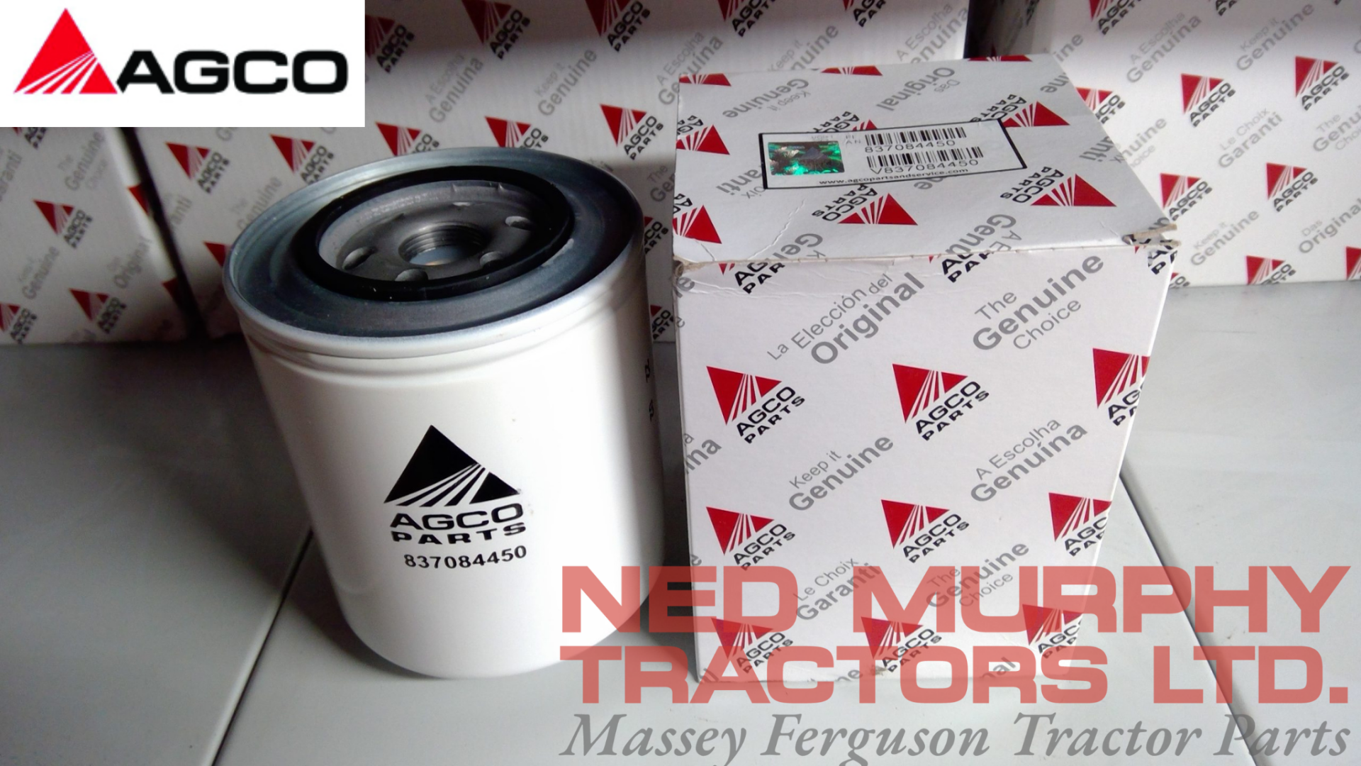 Engine Oil Filter, V837084450, Massey Ferguson Tractors, Ned Murphy Tractors Ltd.