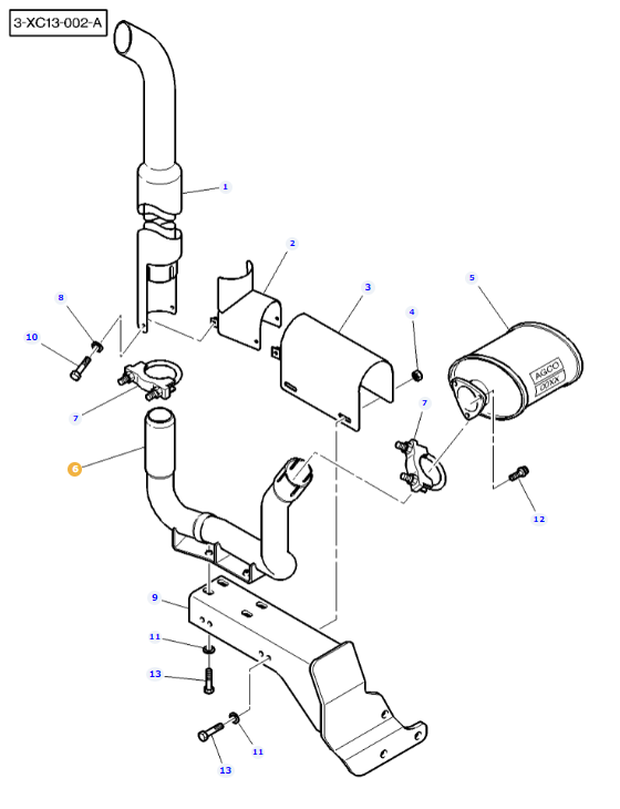 Exhaust Elbow 3822839M91 - Image 2