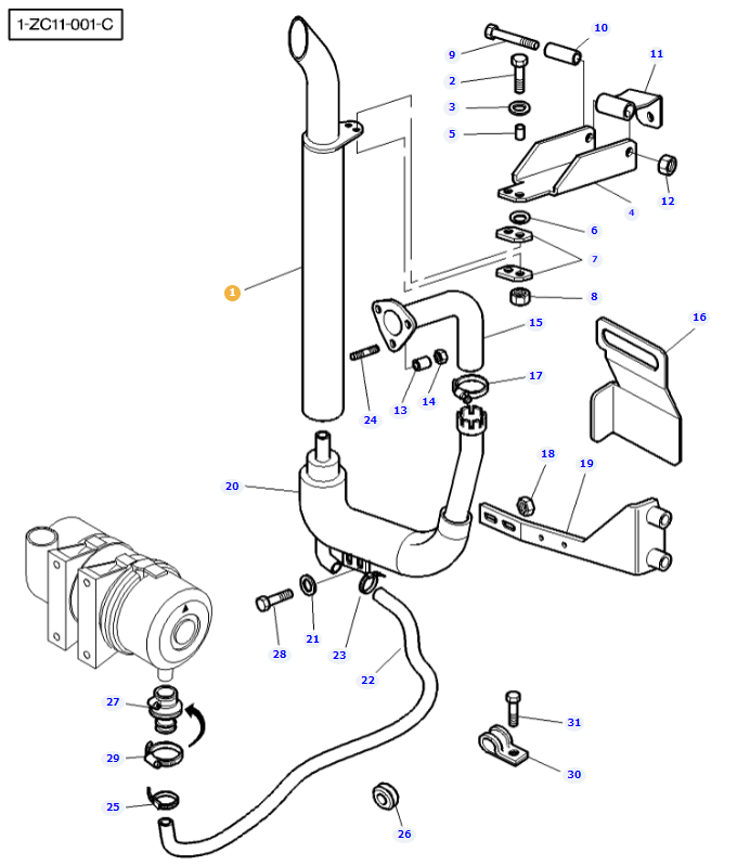 Exhaust Pipe 3779563M2 - Image 3