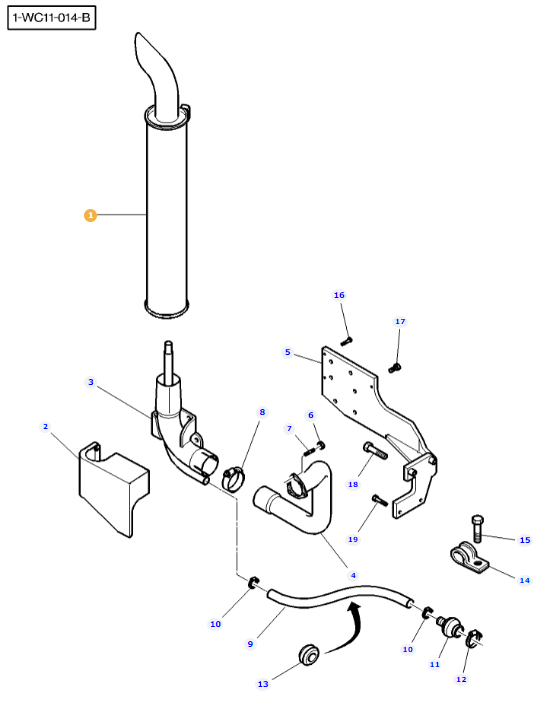 Exhaust Pipe 3825362M2 - Image 2