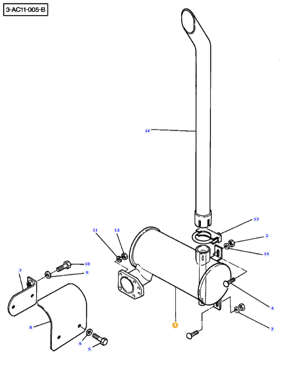 Exhaust Silencer 1694963M5 - Image 2