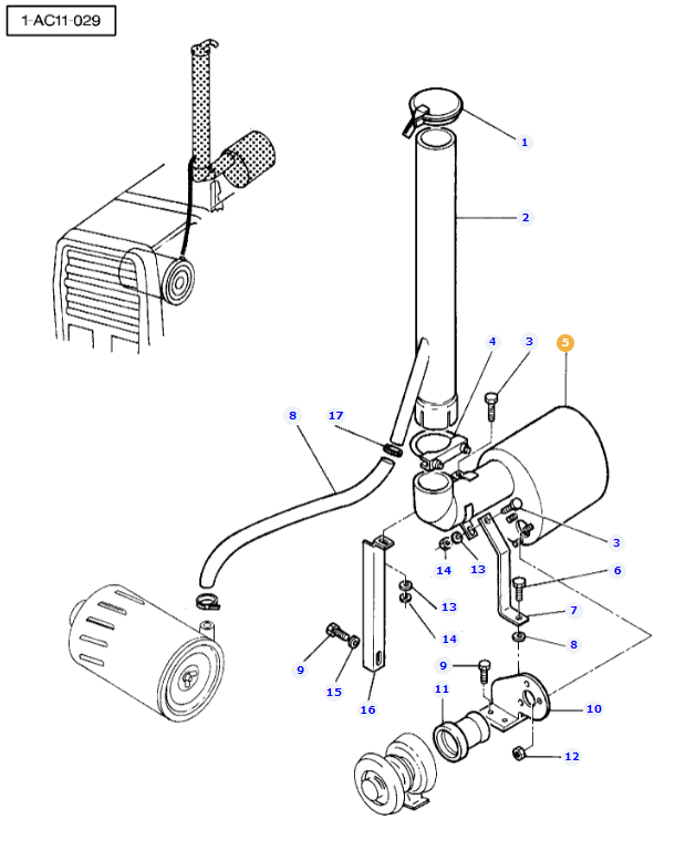 Exhaust Silencer 3615084M1 - Image 2