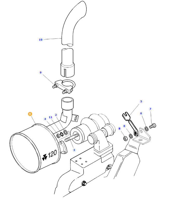 Exhaust Silencer 3814606M2 - Image 2