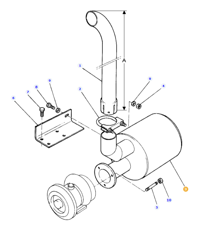 Exhaust Silencer Box 3618837M3 - Image 2