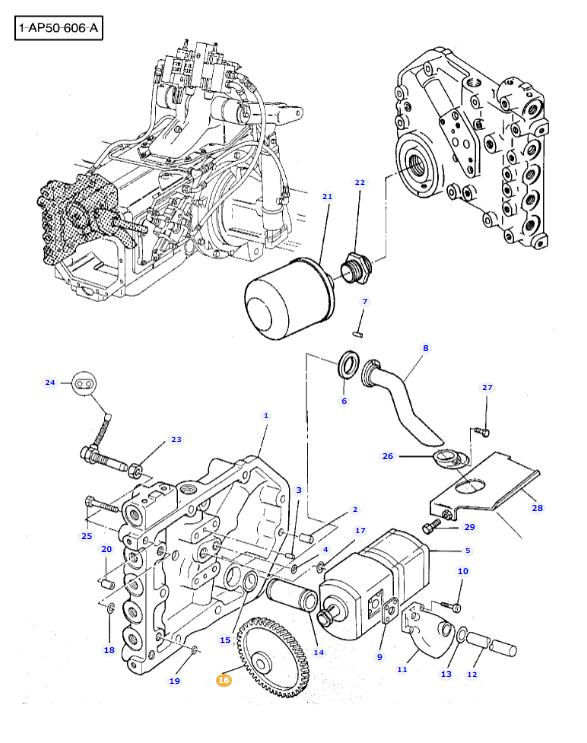 Hydraulic Pump Drive Gear 3792147M1 - Image 2