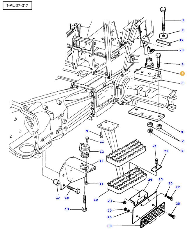 Rear Cab Rubber Mount 1612171M1 - Image 2
